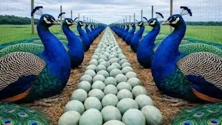 Inside a Peafowl Mega Farm &ndash; How Hundreds Are Fed Simultaneously#trendingvideo #viralvideo 