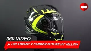 LS2 Advant X Carbon Future HV Yellow - ChampionHelmets.com