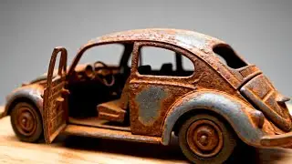 Mini Restoration ASMR 1970 Volkswagen Classic Beetle Restoration - Vintage Model Car Restoration
