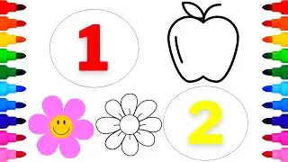 Learn English Numbers 1 & 2 By Drawing Objects | Aprende LOS N&Uacute;MEROS De Manera Sencilla | Educativo