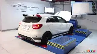 A45 AMG Edition 1 with 462,6 bhp on Dyno at SimonMotorSport Dubai