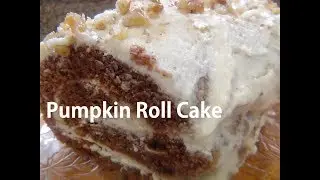 Pumpkin Roll Cake with Cheese Cream filling Episode # 92