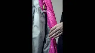 Shiny pink nylon down jacket Adidas