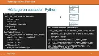 Programmer en Orienté Objet V3 - L'héritage POO Python