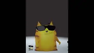 Fat Cat walking together with leopard (3D animation)