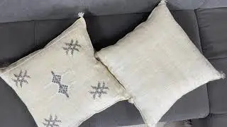 Kechart - Moroccan Natural Cactus Silk Pillow, Outdoor Luxury Pillow, Durable & Weather Resistant