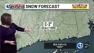 FORECAST: A First Alert Weather Day for light snow New Year’s Eve Night