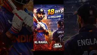 KL Rahul on Strike 🔥 5 Balls &bull; 18 Runs vs England | RC24 #cricket #shorts #shortsfeed