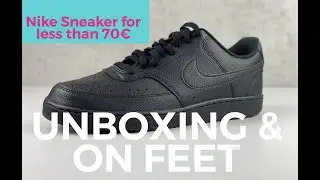 Nike COURT VISION Low Next Nature &lsquo;Triple Black&rsquo; | UNBOXING & ON FEET | fashion shoes