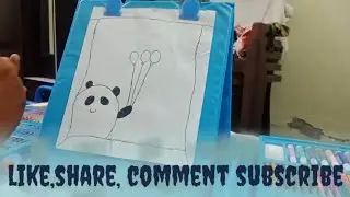 How to Draw a Cute Panda 🐼 Holding  Balloons 🎈 | Easy Drawing for Kids | Step by Step