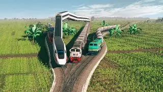 High Speed Train Crash Experiment: Sky Drop vs Level Crossing