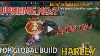 HARLEY BEST BUILD 2024| BUILD TOP GLOBAL GAMEPLAY|MOBILEGEND #gaming #fyp #harleybuild