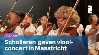 Maastrichtse scholieren geven vioolconcert met André Rieu en Emma Kok