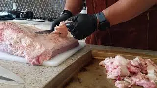 Brant lake Wagyu brisket prep