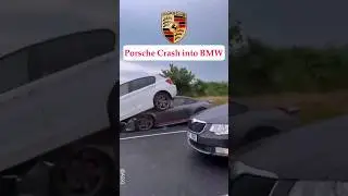 Supercar Crash Porsche 911 Crash into BMW 1 series in highway #porsche #supercarcrashes #crash #bmw