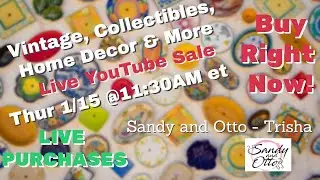 Curated Live Sale Incredible Deals on Unique Finds | Jan 15 @11:30am et (8:30am pt)