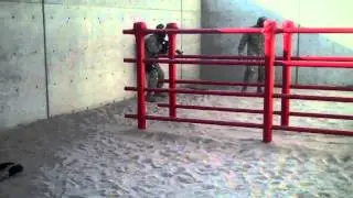 Schriever team practices room clearing techniques (2010)