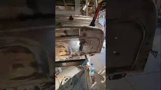 Filling holes and metal finishing firewall #welding #fabrication #weldingtricks #metalfinishing