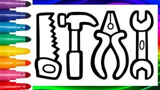 How to Draw Repair Tools (Hammer, Spanner, Pliers & Saw) |Easy Drawing