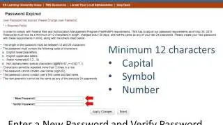 TMS Tutorial  Resetting Your Password
