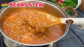 HOW TO MAKE GHANAIAN BEANS STEW (RED RED) | STEP-BY-STEP RECIPE | BEANS STEW  