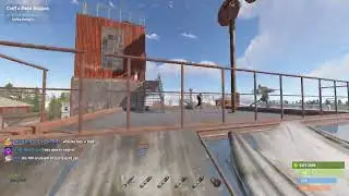 climbing to the top of outpost in Rust