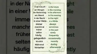 ⏳ German Time Expressions You Need to Know! 🇩🇪🕒Master these common phrases  #GermanVocabulary