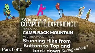 Camelback Mountain Phoenix Arizona Hiking & Running Cholla Trail (before it was closed) | Widescreen