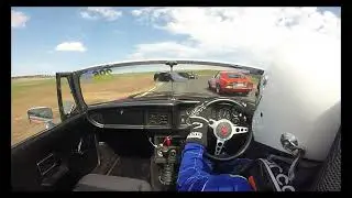 Gary Piper in his 1978 MGB at GEAR December 2024 meeting - One Raceway
