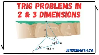 Trigonometry Problems in 2 and 3 Dimensions (full lesson) | jensenmath.ca