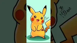 Cute Pikachu 😍 #shorts #art #Pikachu #digitalart #pokemon