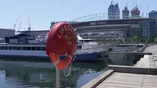 Walking in Docklands, Melbourne