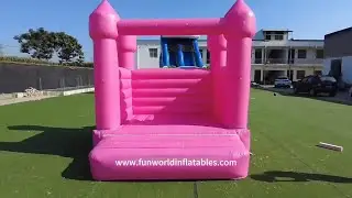 Pink wedding bounce house #inflatables #inflatable #trampoline #slide #bouncer #castle #jumping