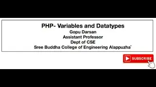 CS368 PHP VARIABLES AND PRIMITIVE TYPES