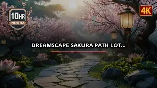 10 Hour Dreamscape Sakura Path & Lotus Lantern Tranquil Afternoon De-Stress & Meditate