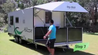 Setting up the Royal Flair Piazza Sky Deck.