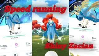 speed running shiny✨ zacian in Pokemon go | playing go fest
