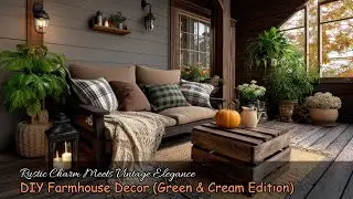 🎥 Rustic Charm Meets Vintage Elegance &ndash; DIY Farmhouse Decor Green & Cream Edition