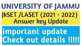 JK Set answer key 2022 update /Important update