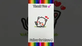 Cute Drawing Series :- 05                #cat #art #shorts