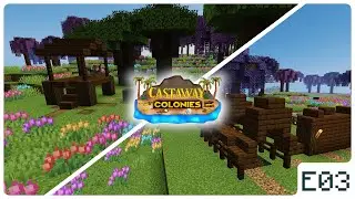 Castaway Colonies - EP3 - Resource Production (Forester and Mine) - Minecolonies Modpack