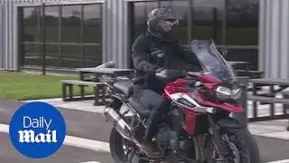 Prince William rides the latest Triumph Tiger 1200 motorbike - Daily Mail