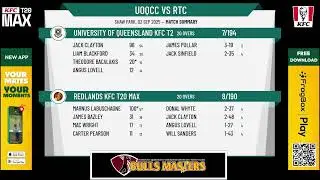 University of Queensland KFC T20 Max v Redlands KFC T20 Max