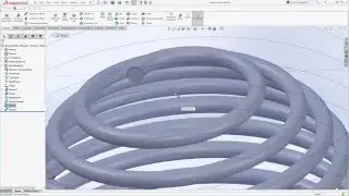 SolidWorks Tutorial - Spherical Helix (sphere spring)