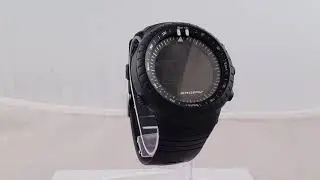 Grozav GZW-9702 Black Digital Sports Watch with Black Unidirectional Rotatable Bezel