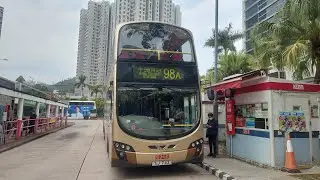 [放Lunch有時間錄]九巴 K-95 AVBWU293(SJ 743)@98A 坑口北(將軍澳醫院)🔁牛頭角站(上層展望)