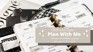 PLAN WITH ME |  Mini HP | Horizontal Weekly Layout | Cloth and Paper | #planwithme