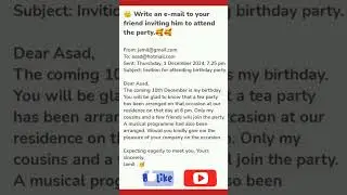 👑🎉🥳Invitation Attending BIRTHDAY PARTY 🎉🥳 Email #aim #religion #email #reading #paragraphs #aim