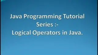 Logical Operators in Java