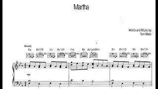Tom Waits - Martha - Piano Cover + Sheet Music